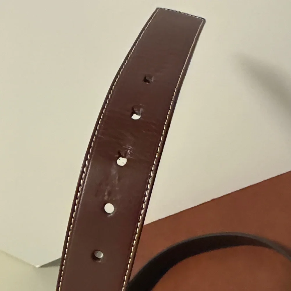 Reaction Kenneth Cole Brown Belt with Silver Buckle